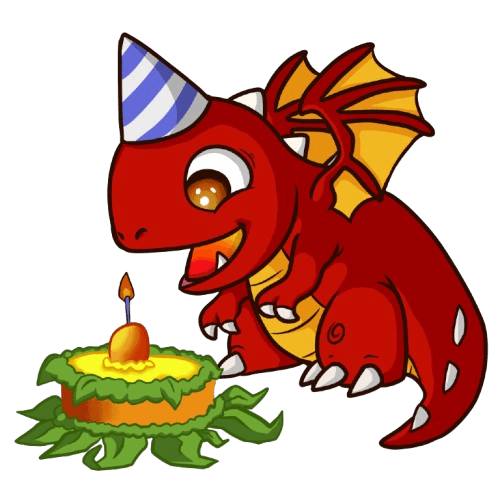 Fanart of the Fire Dragon celebrating the 13th anniversary